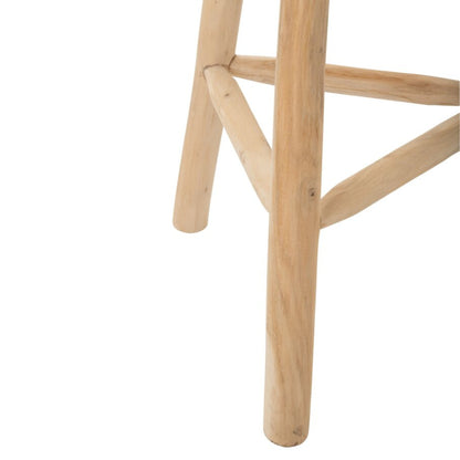 Mesa de bar de madera de teca natural J-Line