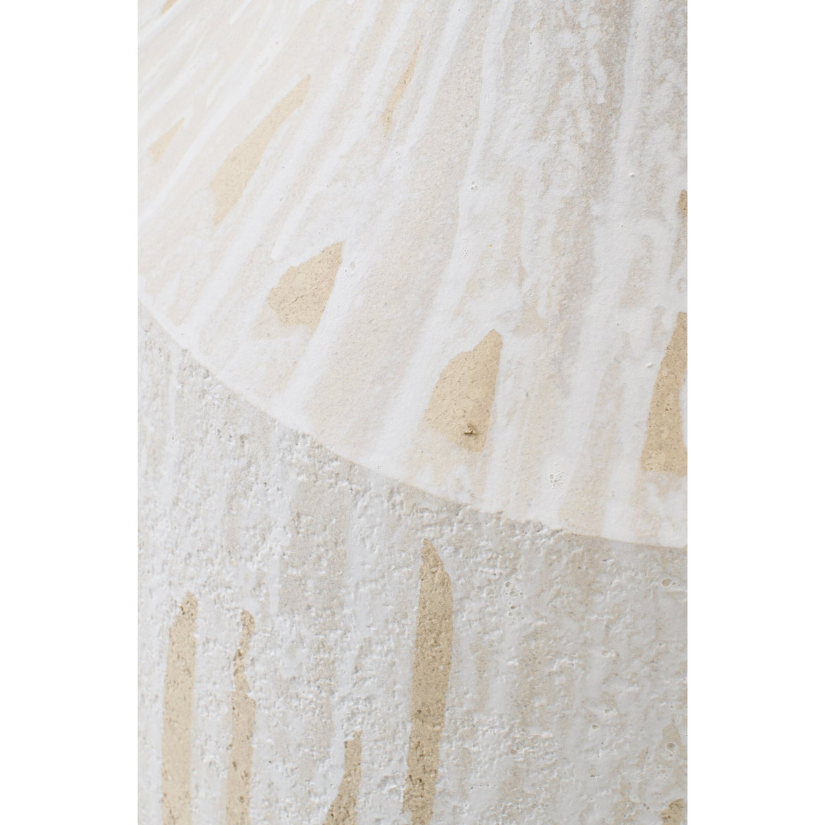 Jarrón de suelo de cerámica blanco/beige claro grande J-Line