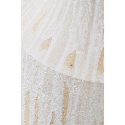 Jarrón de suelo de cerámica blanco/beige claro grande J-Line
