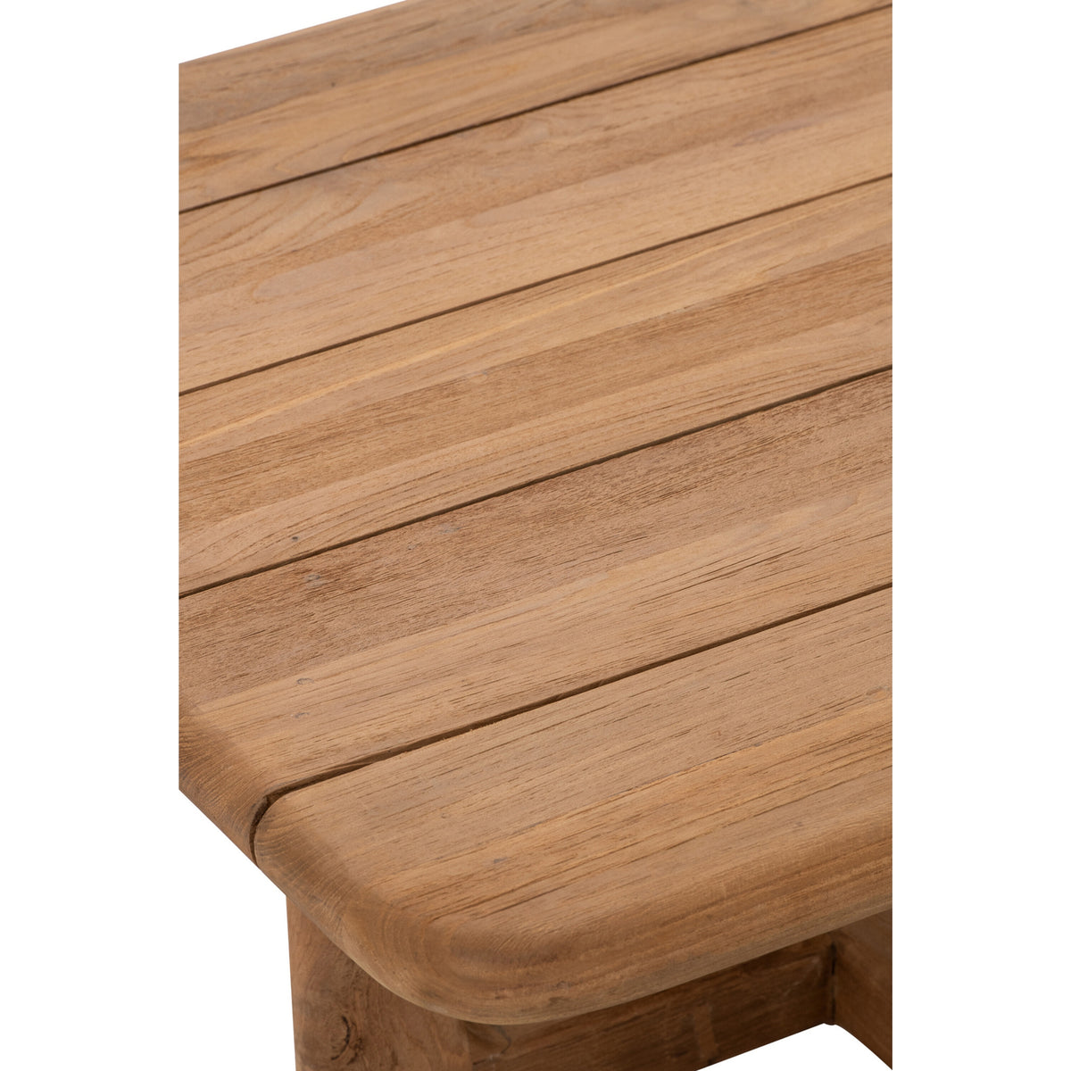 Mesa de centro de exterior Cakra rectangular de madera de teca natural J-Line