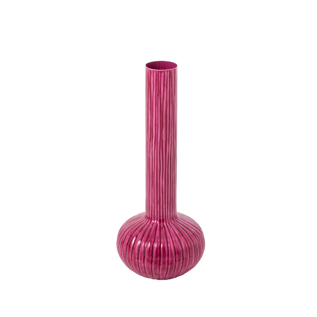 Jarrón de hierro fucsia grande J-Line