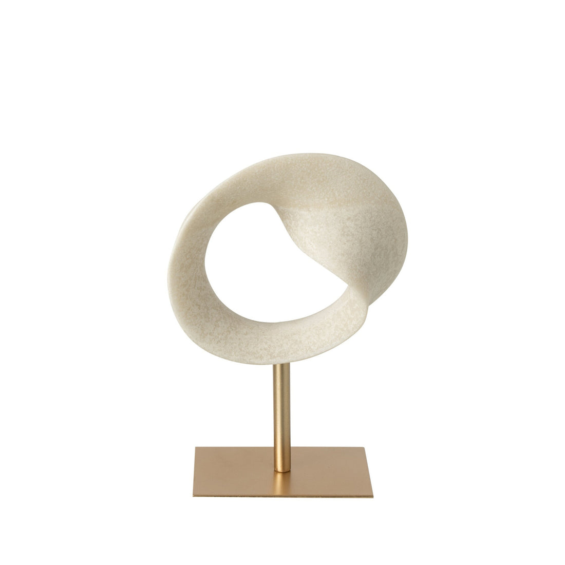 Decoración abstracta de resina blanca/dorada pequeña J-Line