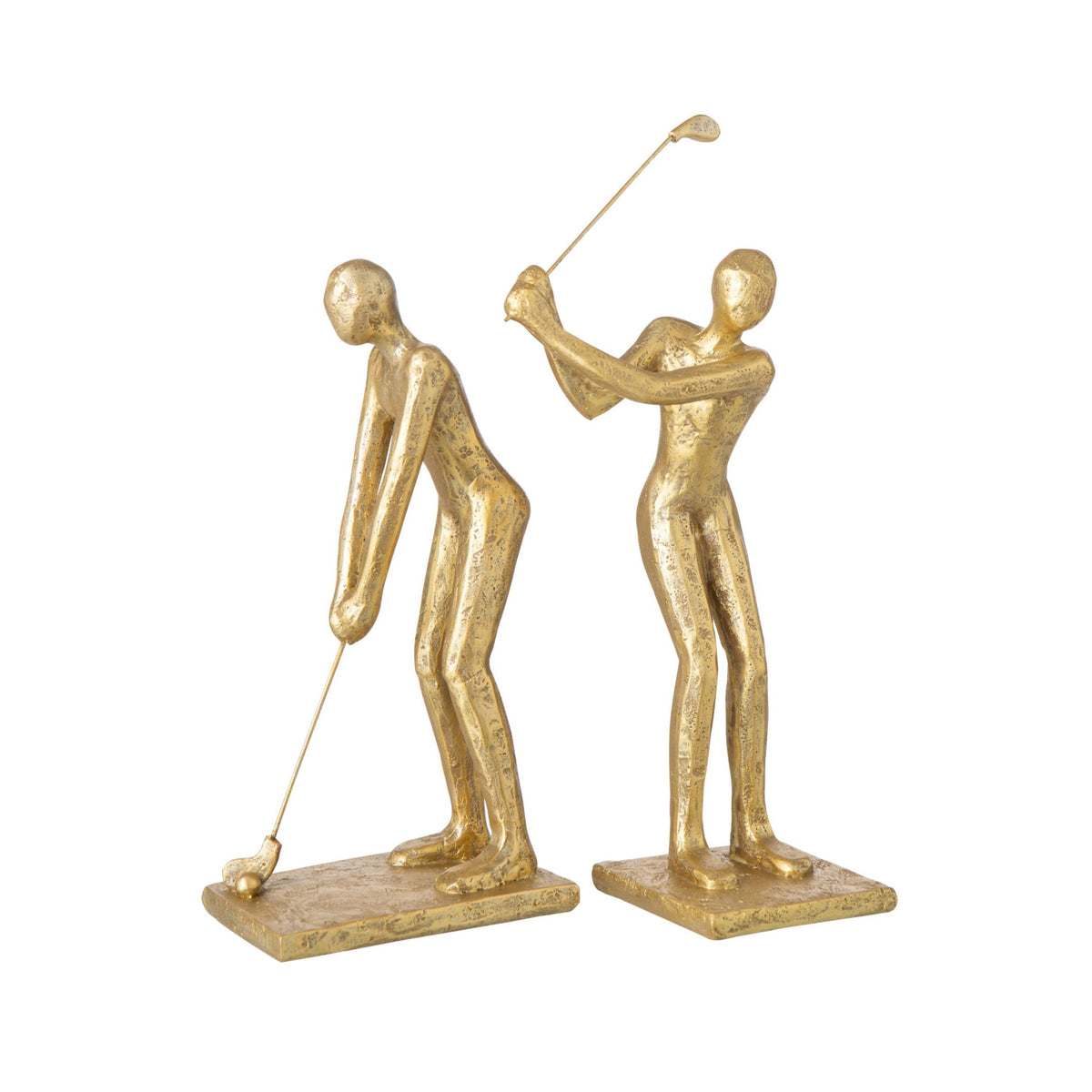 Set de figuras de golf de polirresina dorada de J-Line