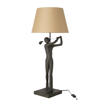 Lámpara de mesa Golfer de polirresina negra J-Line