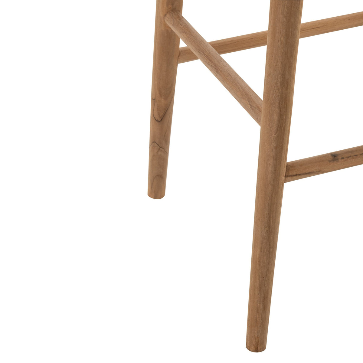 Taburete de bar de madera de teca natural J-Line