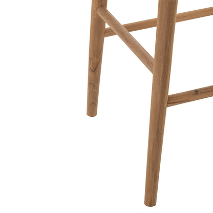 Taburete de bar de madera de teca natural J-Line
