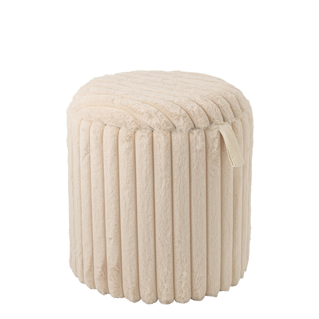 Puf + Tapa Acanalado Mdf Beige J-Line