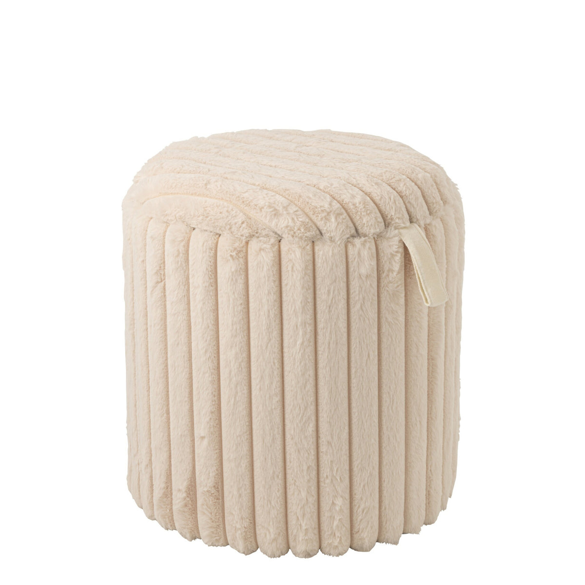 Puf + Tapa Acanalado Mdf Beige J-Line