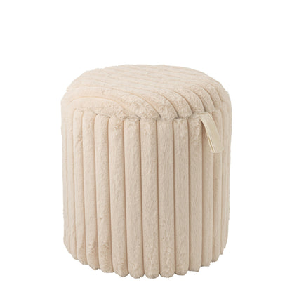 Puf + Tapa Acanalado Mdf Beige J-Line