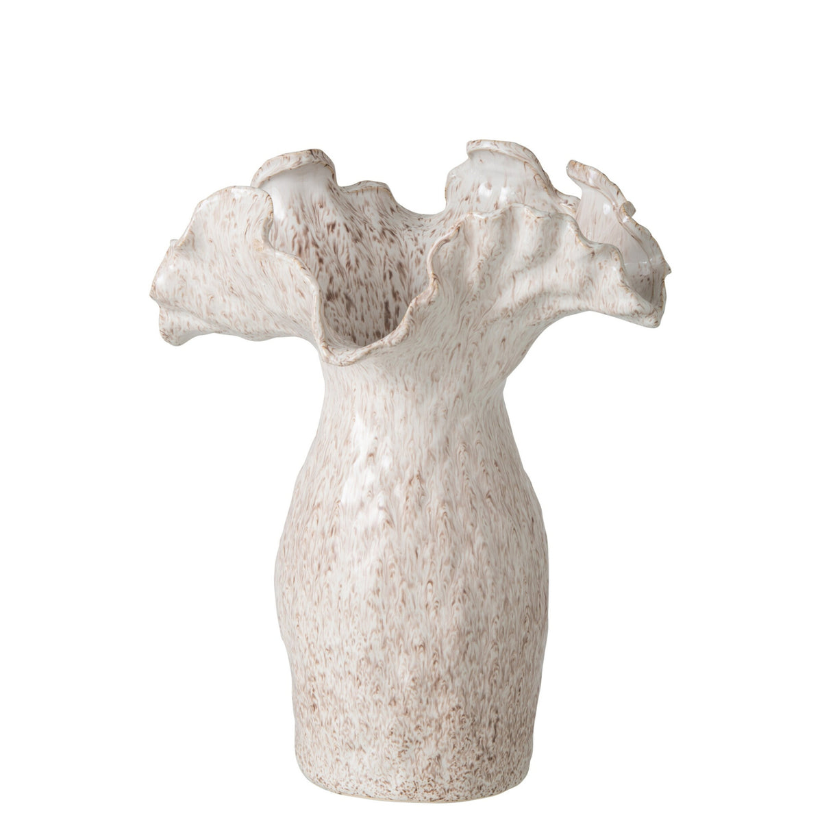 Jarrón beige claro grande J-Line