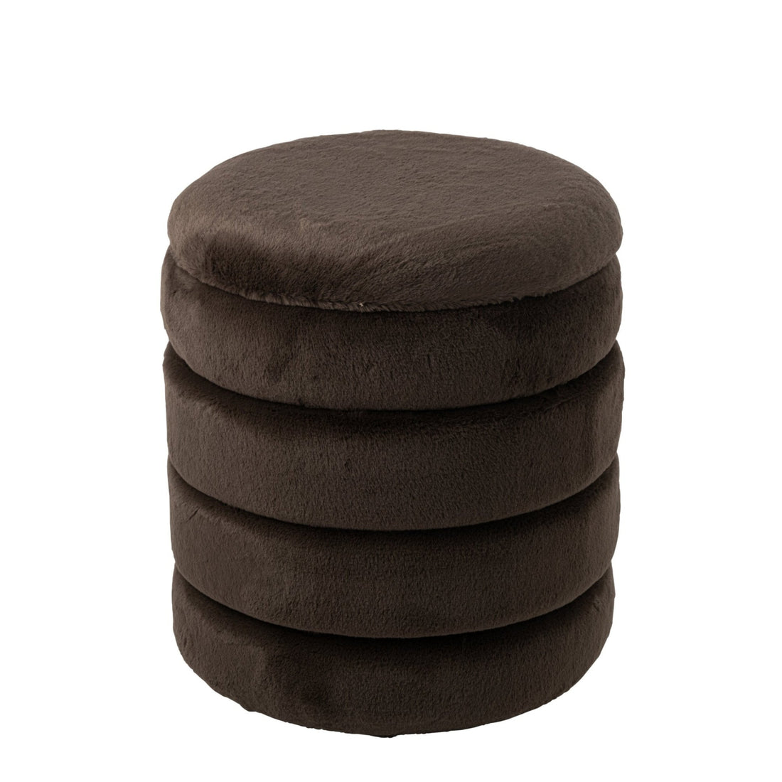 Puf + Tapa MDF Marrón Oscuro J-Line