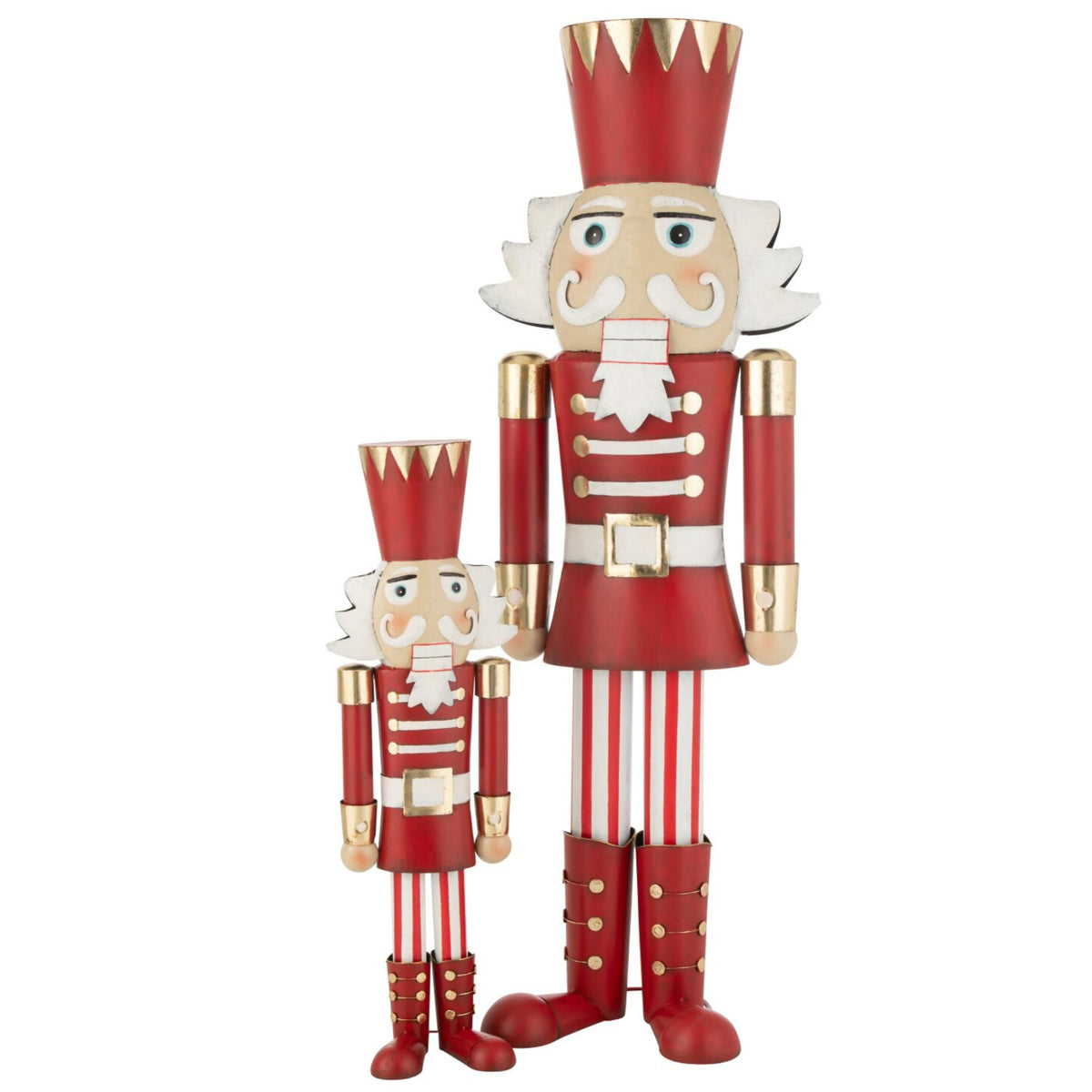 Cascanueces de metal rojo/dorado grande, H 148,5 cm, J-Line
