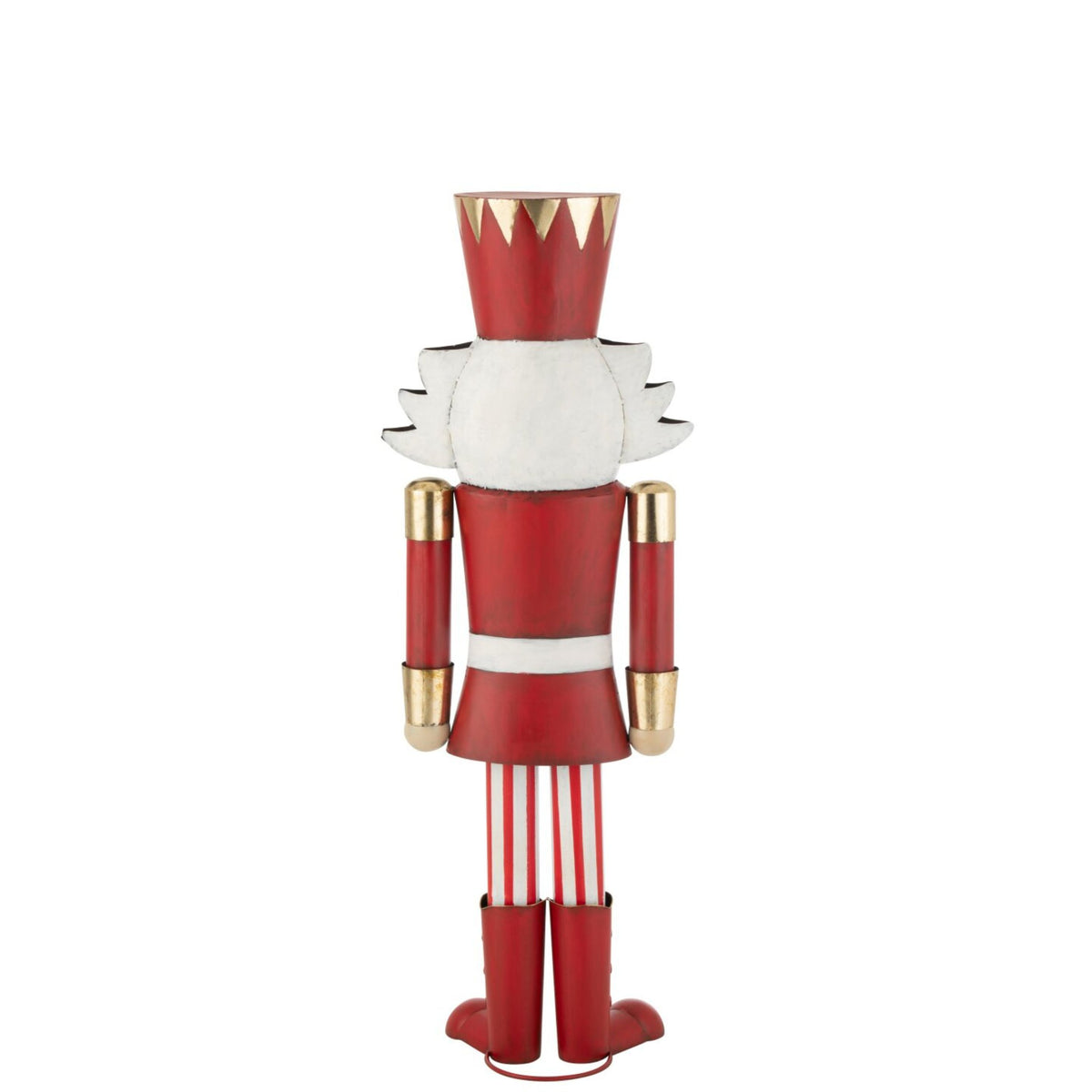 Cascanueces de metal rojo/dorado grande, H 148,5 cm, J-Line