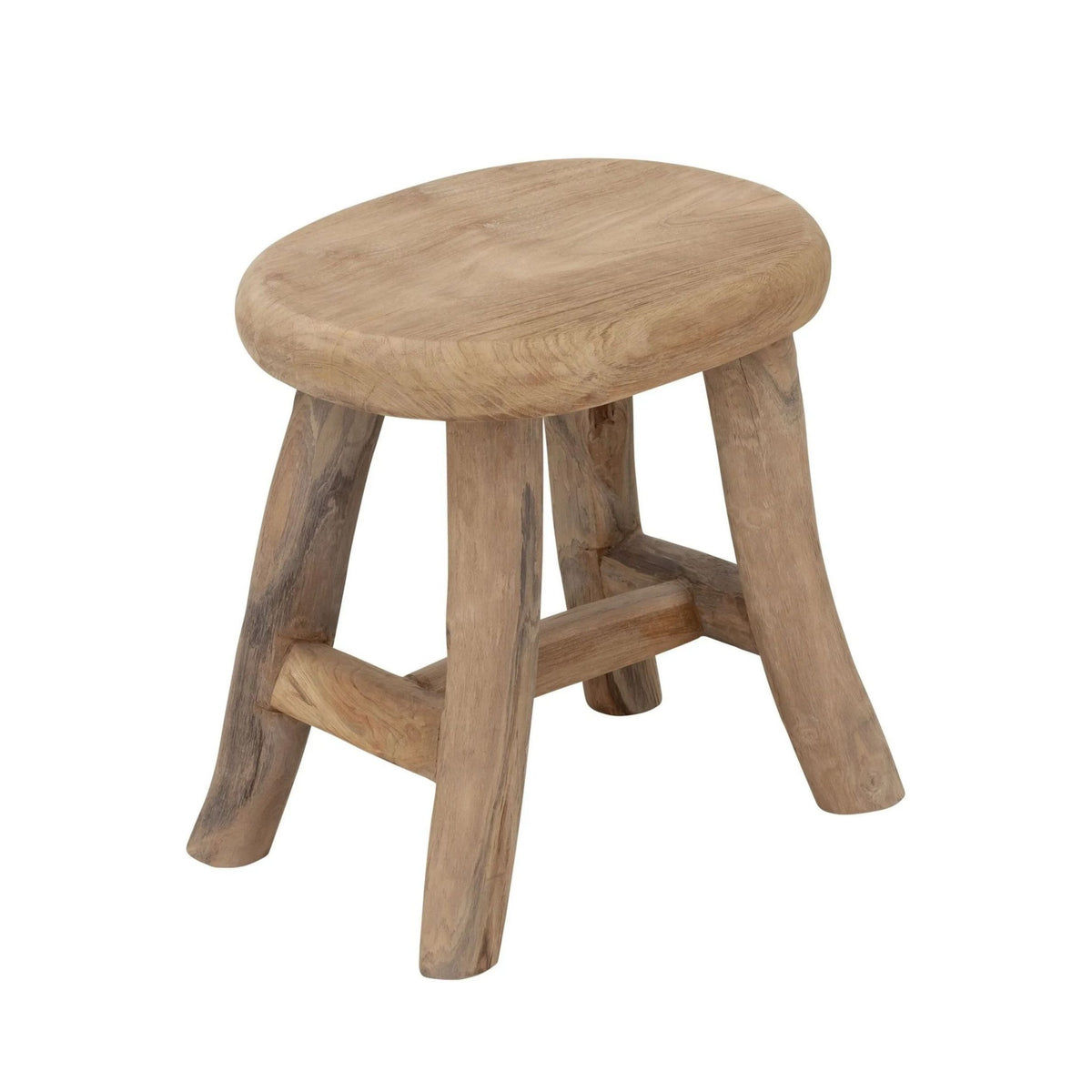 Taburete Brad de madera de teca y raíz natural MUST Living