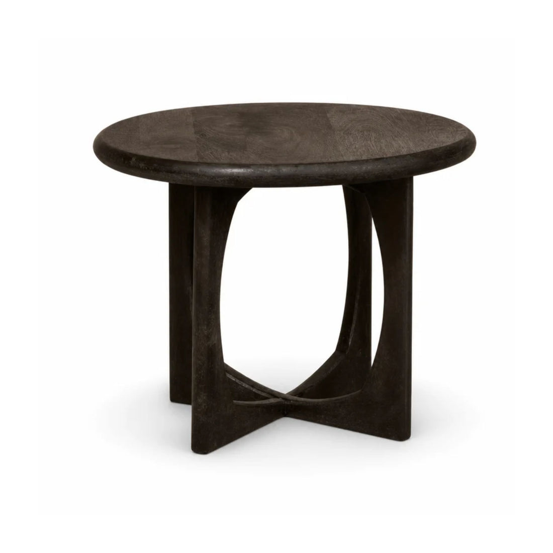 Mesa auxiliar Milou Madera de mango Negro 60cm Starfurn