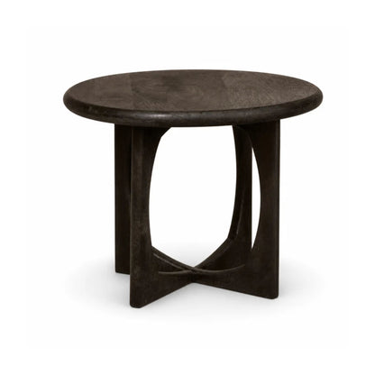 Mesa auxiliar Milou Madera de mango Negro 60cm Starfurn