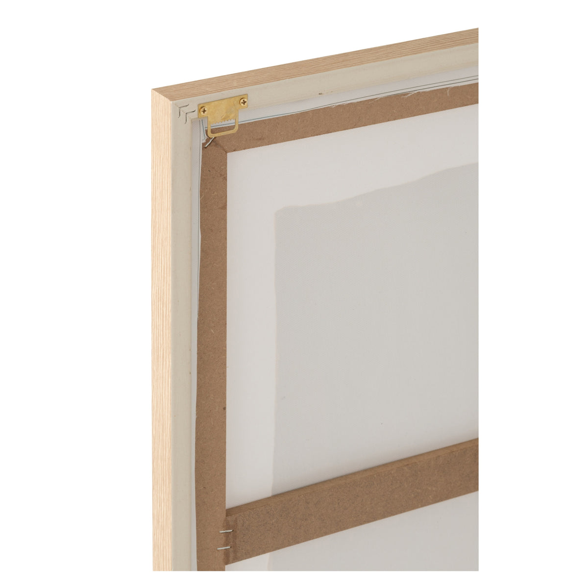 Cuadro de MDF a rayas blanco/natural, set de 2, J-Line
