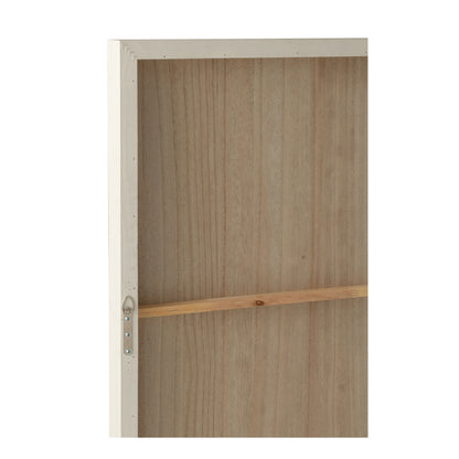 Decoración de pared Madera tallada Pino marrón/blanco roto surtido de J-Line 2