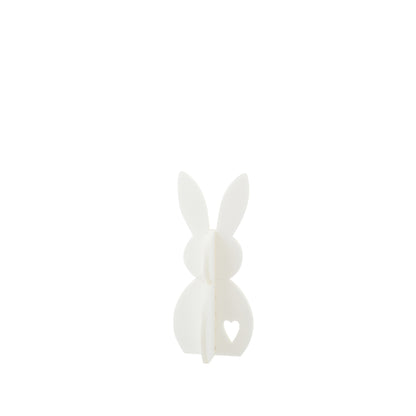 Decoración de Pascua Conejo Blanco de Fieltro Set de 3 J-Line