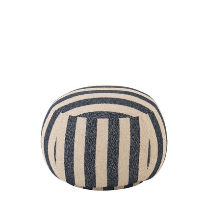 Puf a Rayas Azul/Blanco Roto J-Line