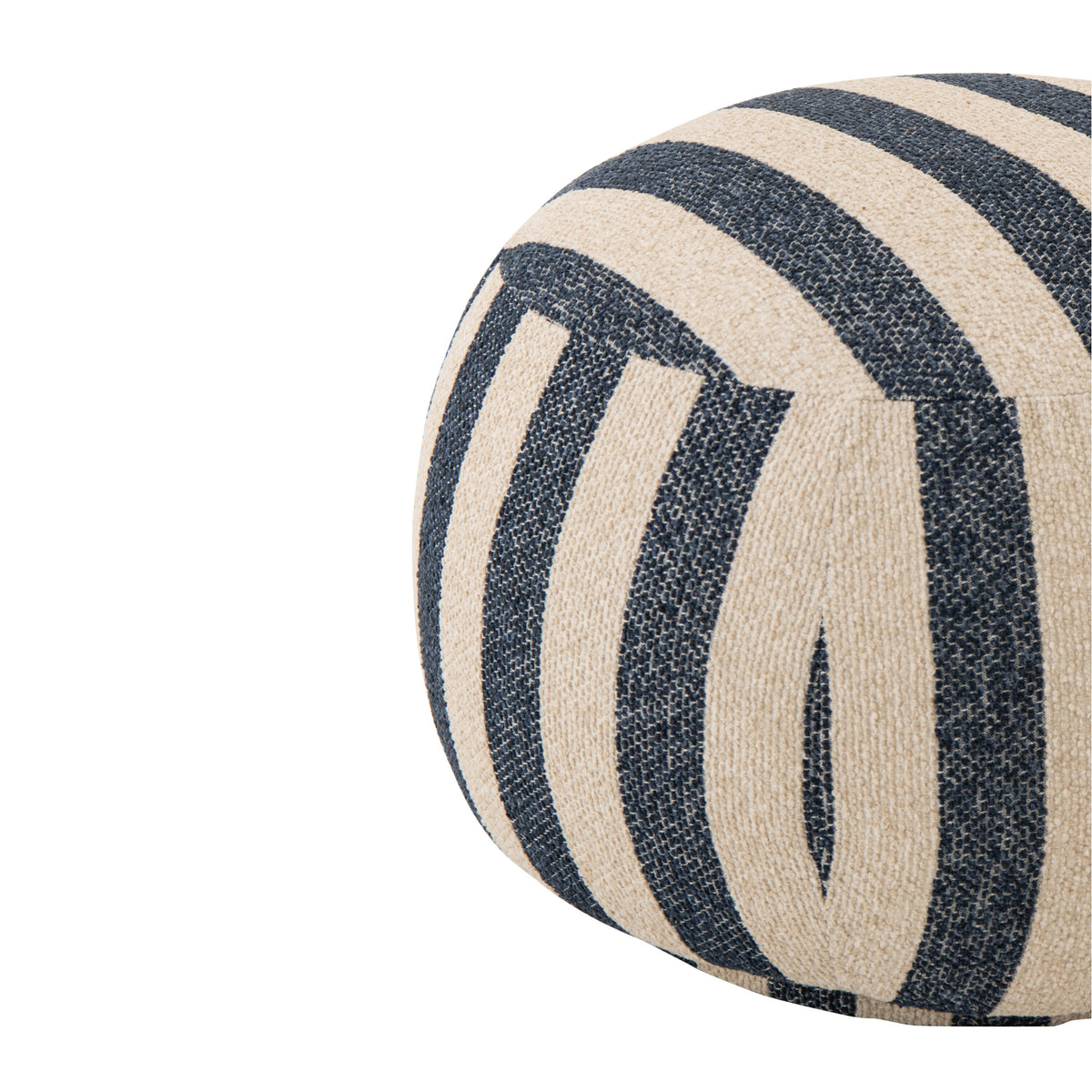 Puf a Rayas Azul/Blanco Roto J-Line