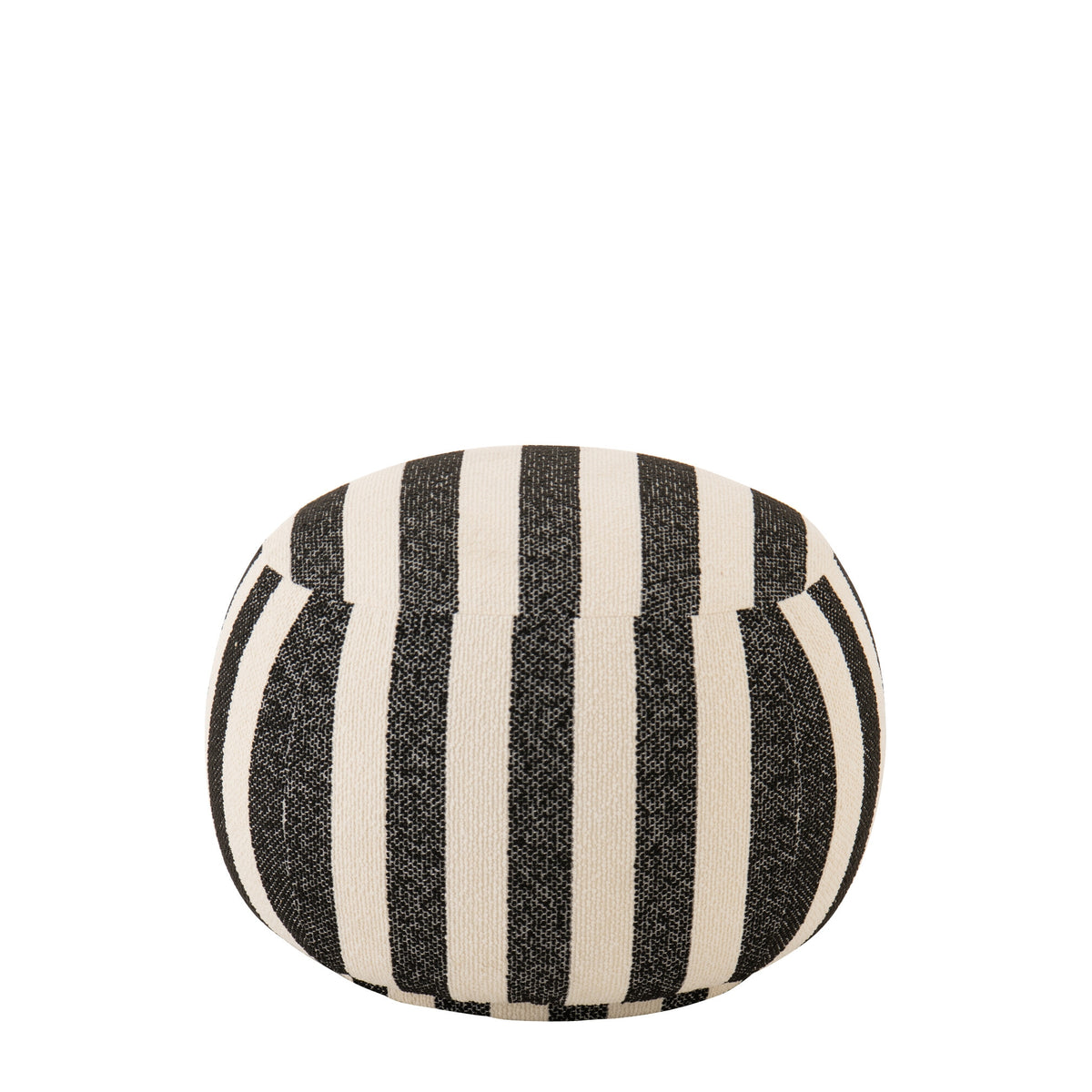 Puf a Rayas Negro/Blanco Roto J-Line
