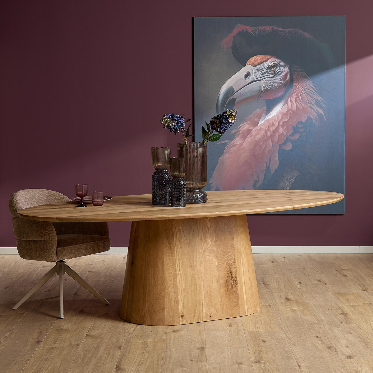 Mesa de comedor Riga Roble Natural Ovalada 210cm Starfurn
