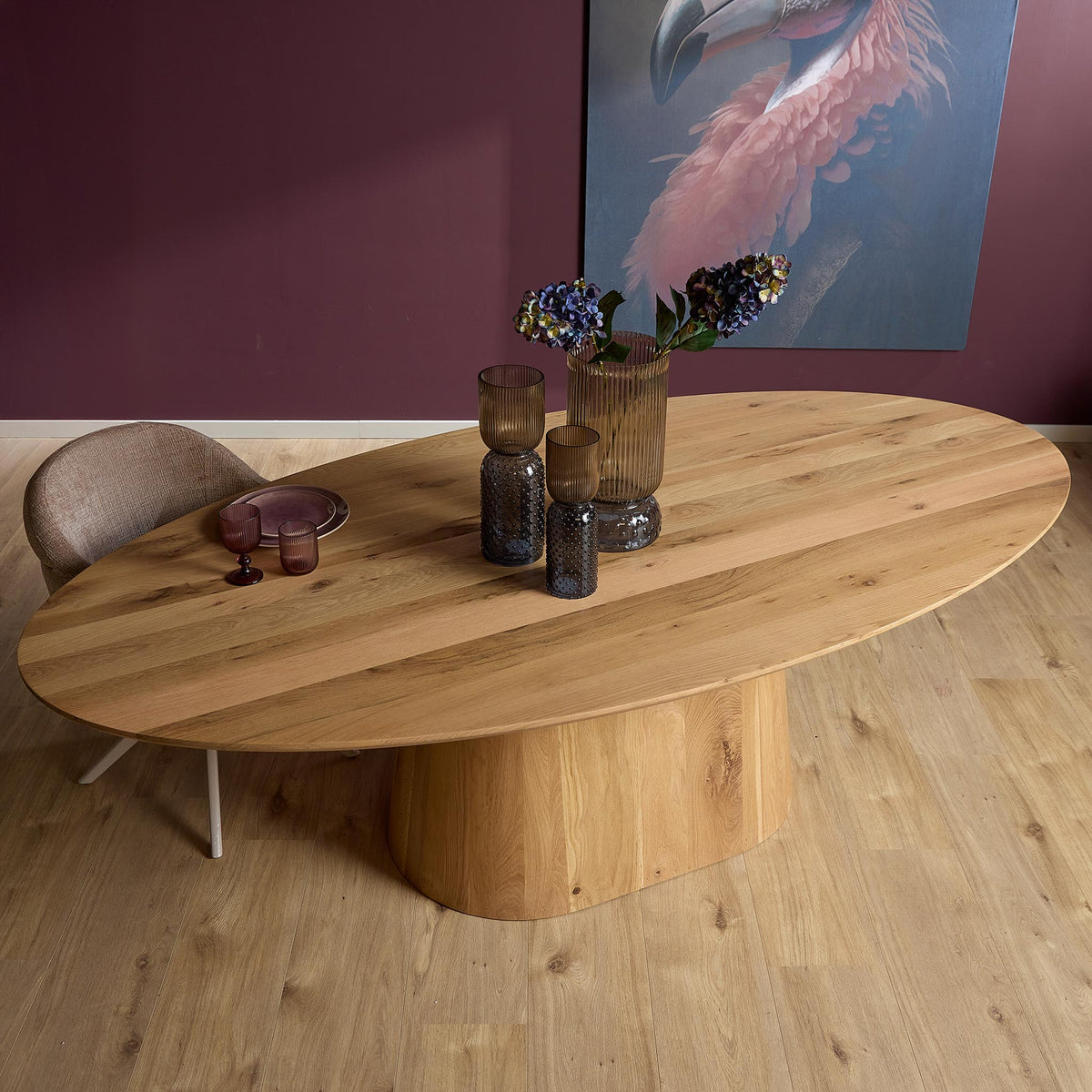 Mesa de comedor Riga Roble Natural Ovalada 210cm Starfurn