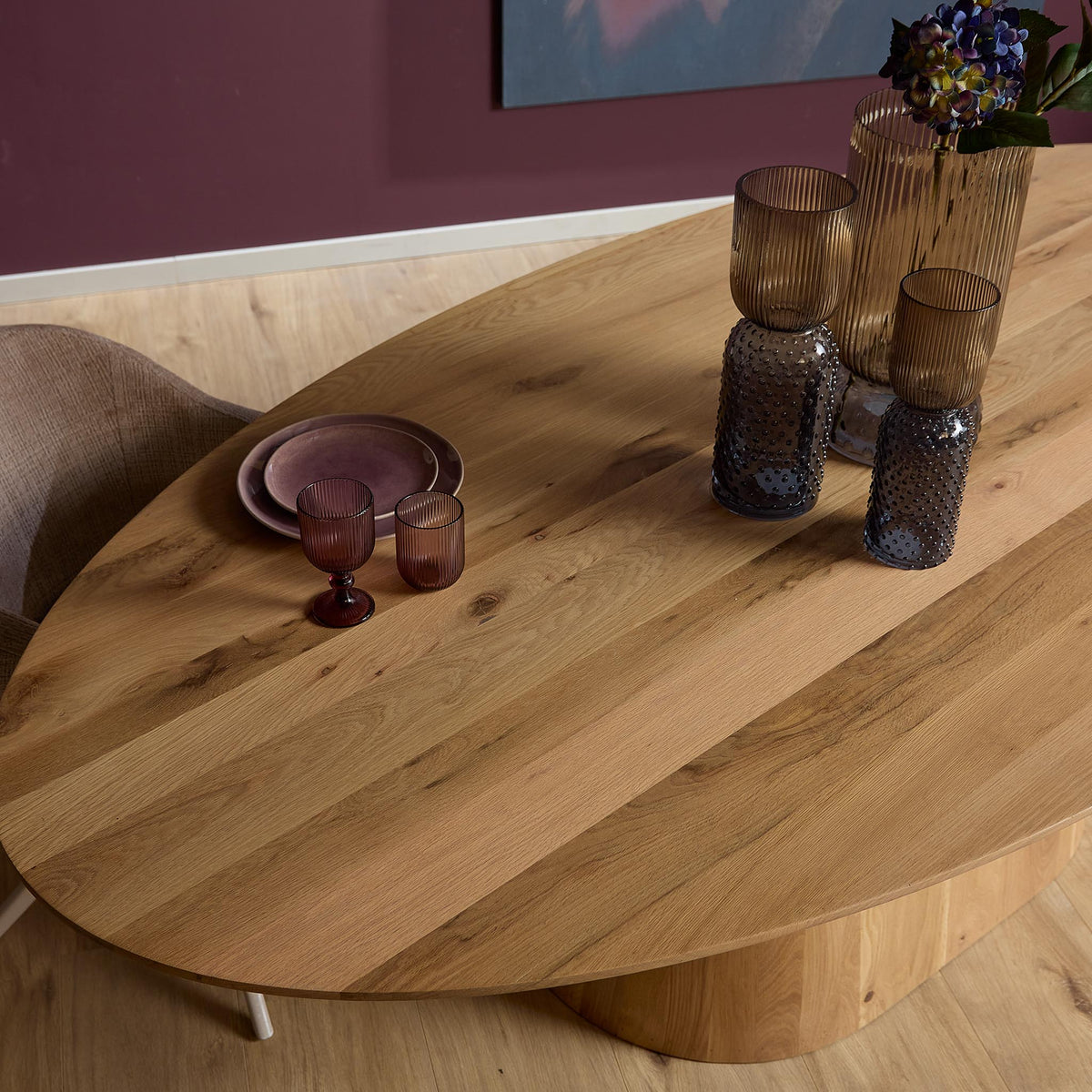 Mesa de comedor Riga Roble Natural Ovalada 240cm Starfurn