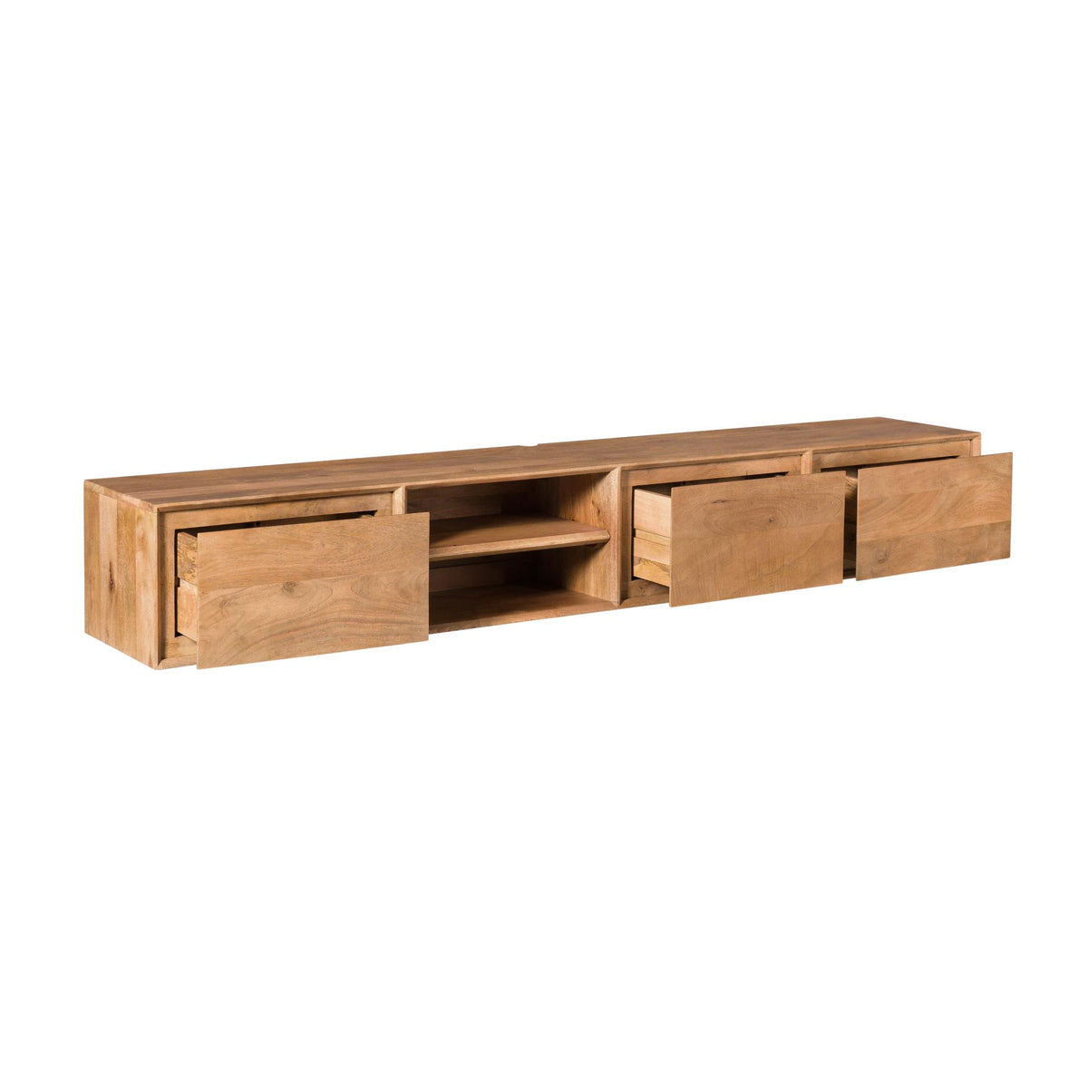 Mueble de TV suspendido Ambiance Madera de Mango Natural 200cm Starfurn