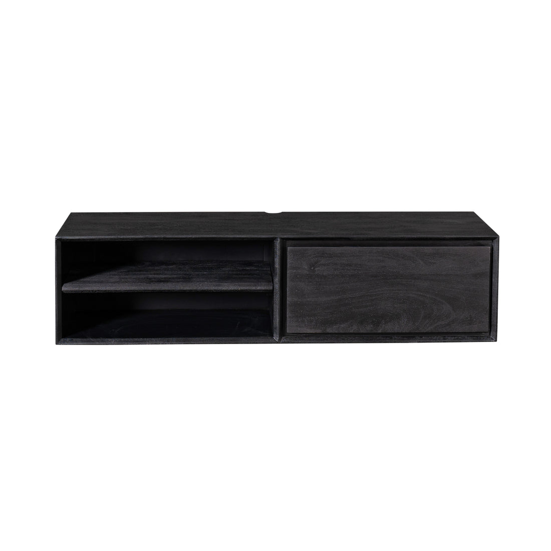 Mueble de TV suspendido Ambiance Madera de Mango Negro 120cm Starfurn