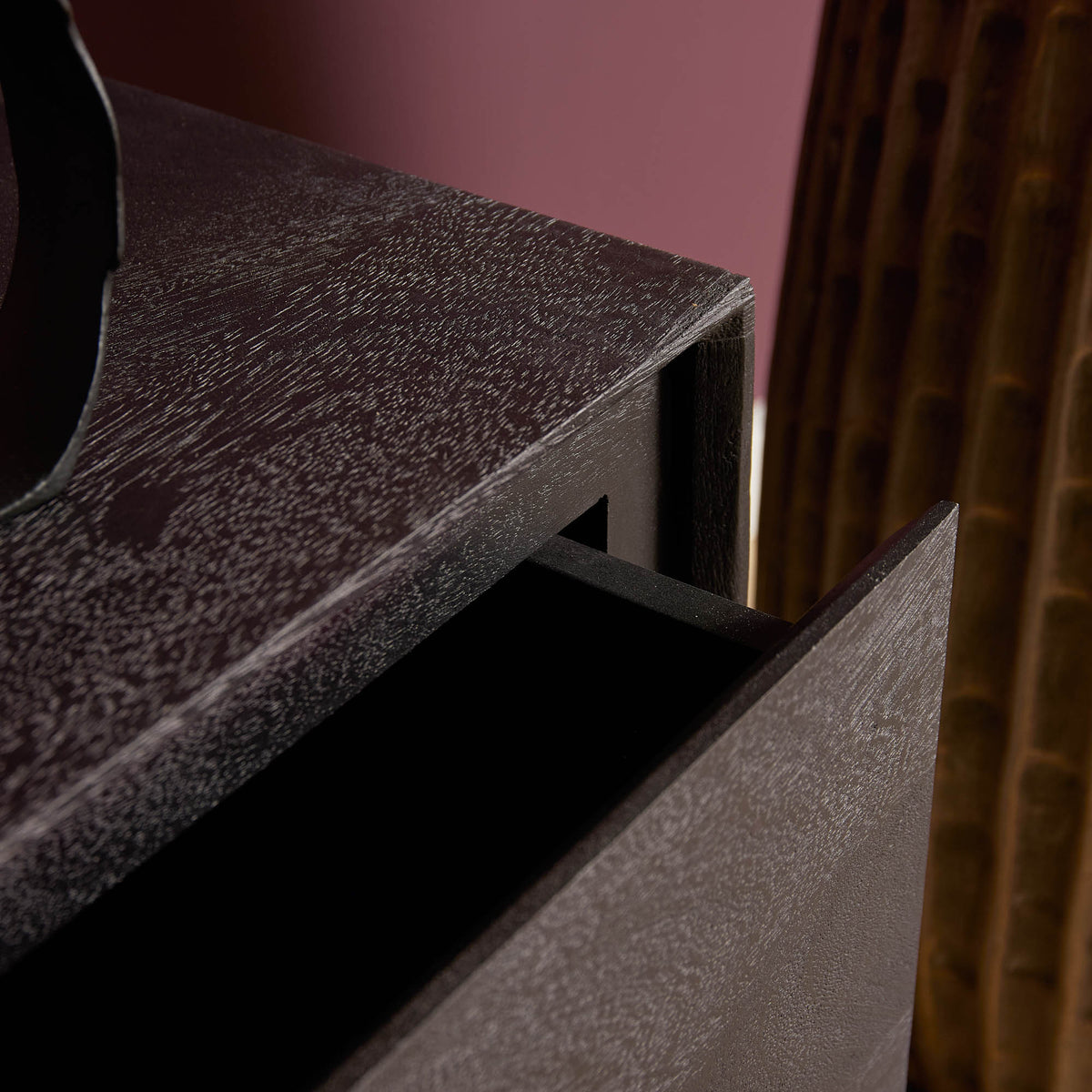 Mueble de TV suspendido Ambiance Madera de Mango Negro 160cm Starfurn