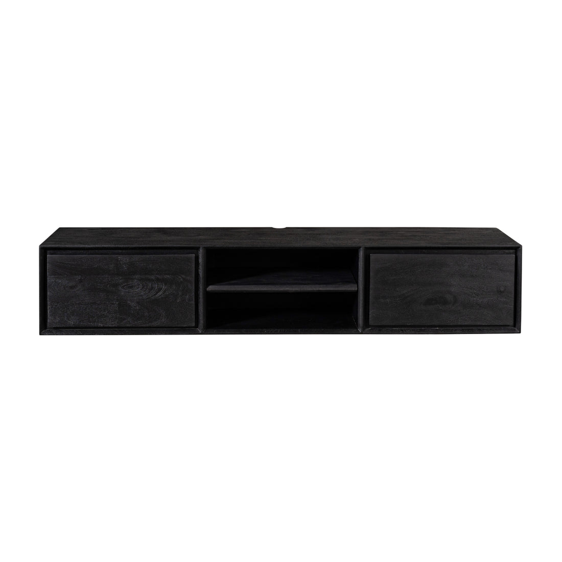 Mueble de TV suspendido Ambiance Madera de Mango Negro 160cm Starfurn
