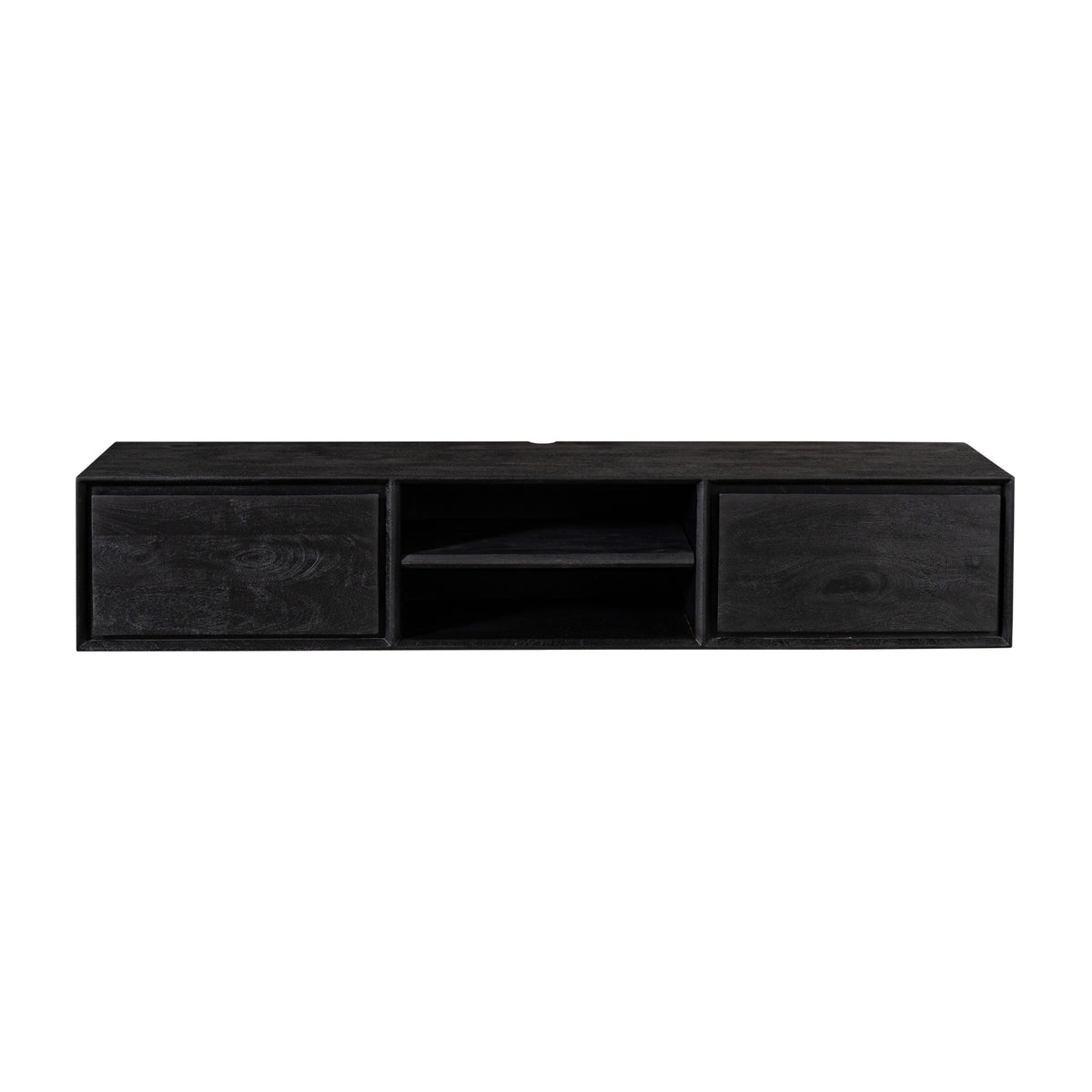 Mueble de TV suspendido Ambiance Madera de Mango Negro 160cm Starfurn