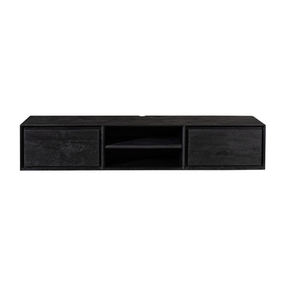 Mueble de TV suspendido Ambiance Madera de Mango Negro 160cm Starfurn