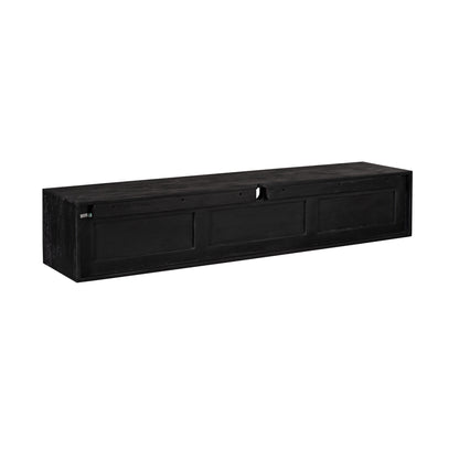 Mueble de TV suspendido Ambiance Madera de Mango Negro 160cm Starfurn