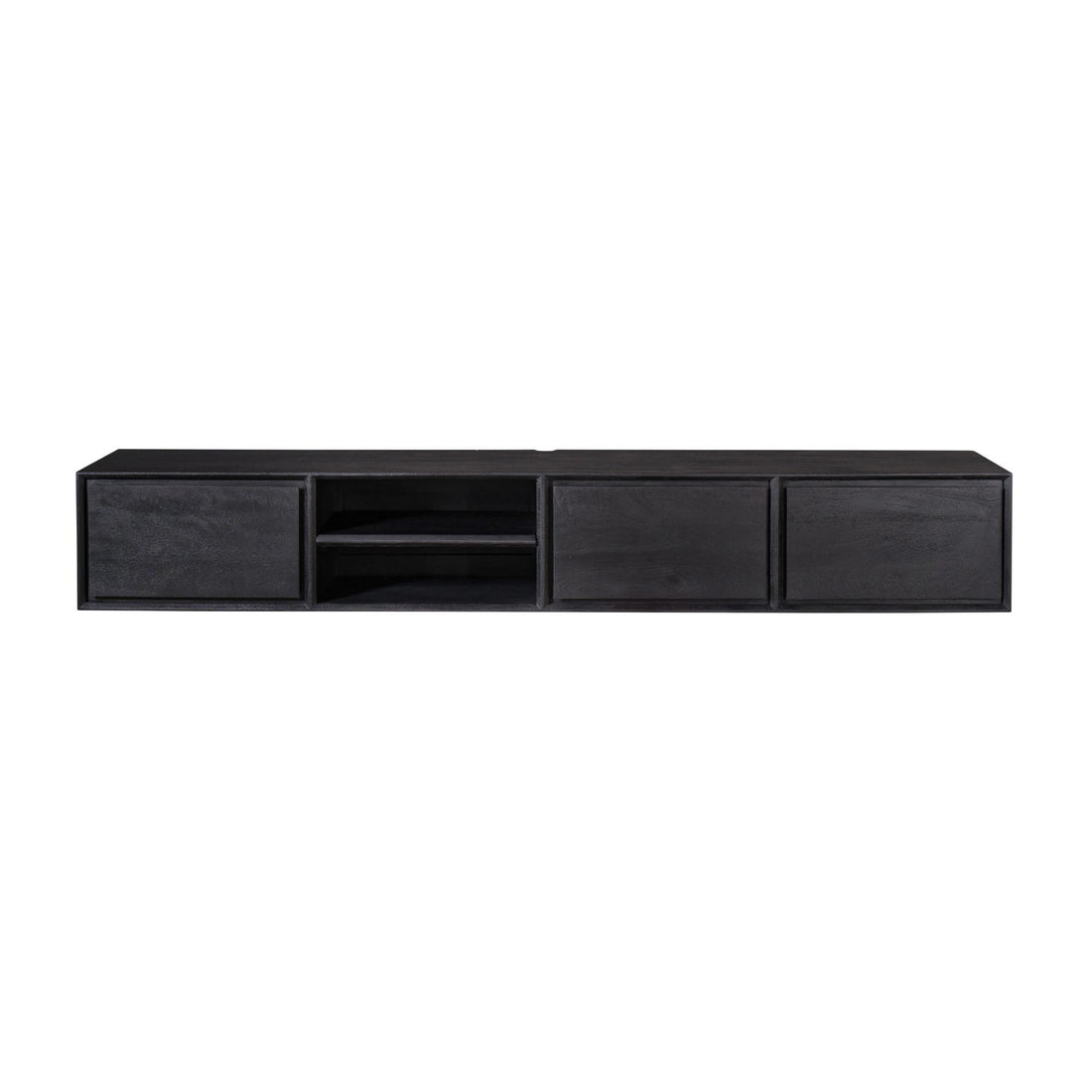 Mueble de TV suspendido Ambiance Madera de Mango Negro 200cm Starfurn