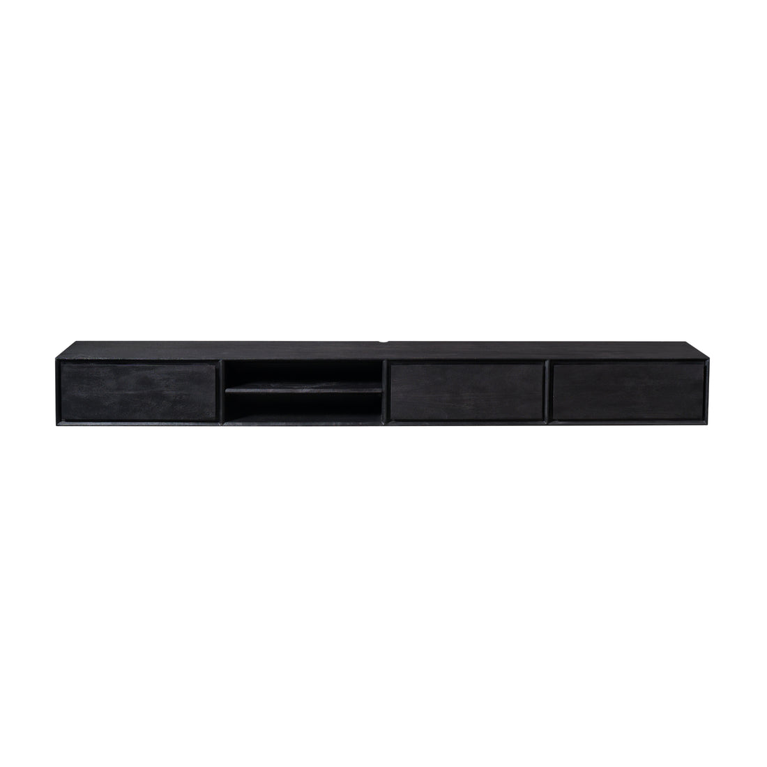 Mueble de TV suspendido Ambiance Madera de Mango Negro 240cm Starfurn