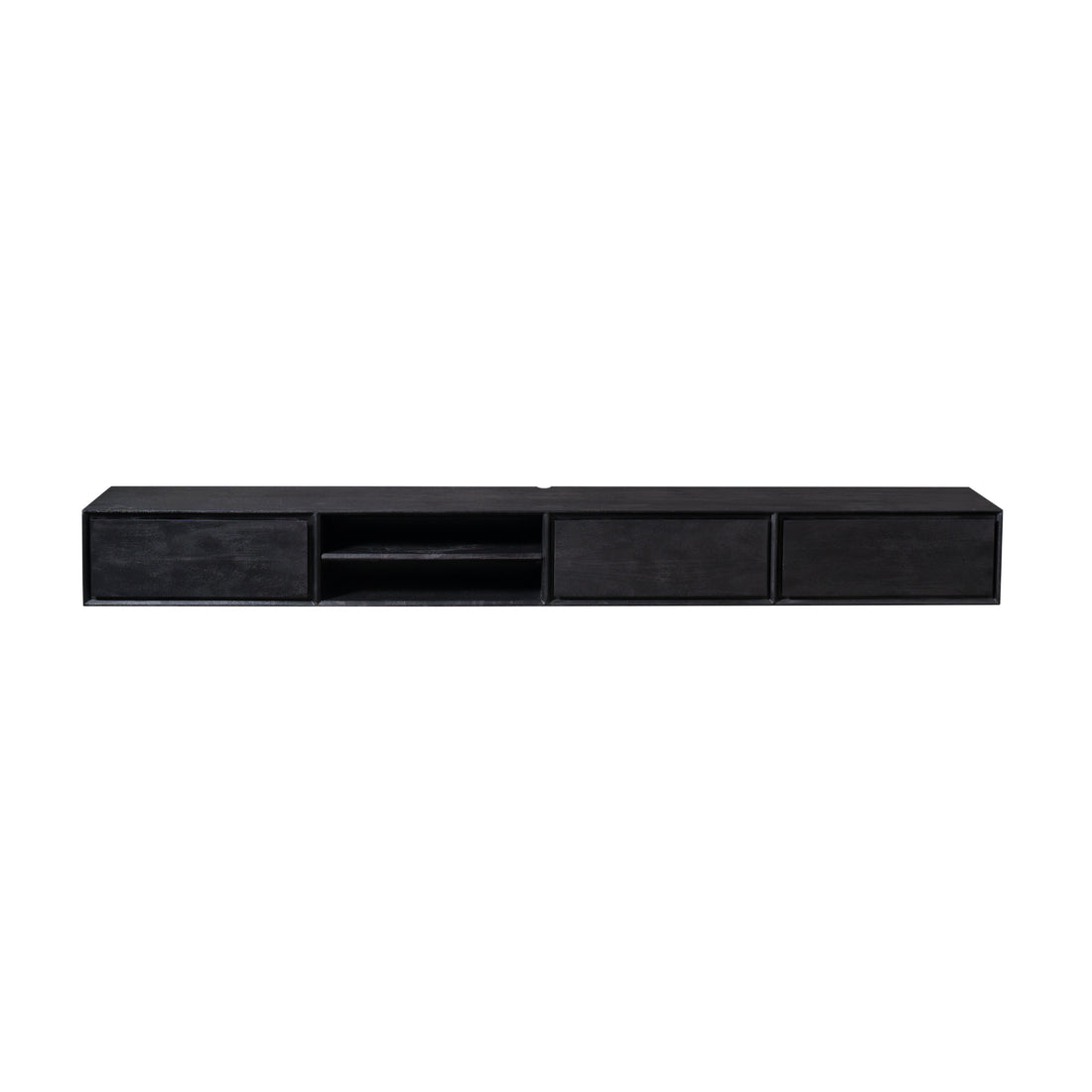 Mueble de TV suspendido Ambiance Madera de Mango Negro 280cm Starfurn