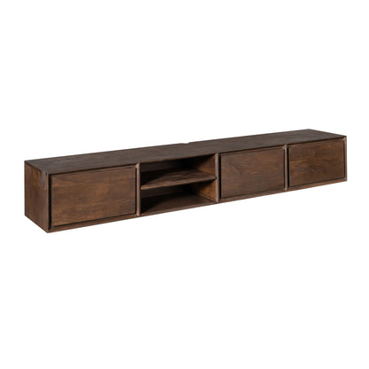 Mueble de TV suspendido Ambiance Madera de Mango Marrón 200cm Starfurn