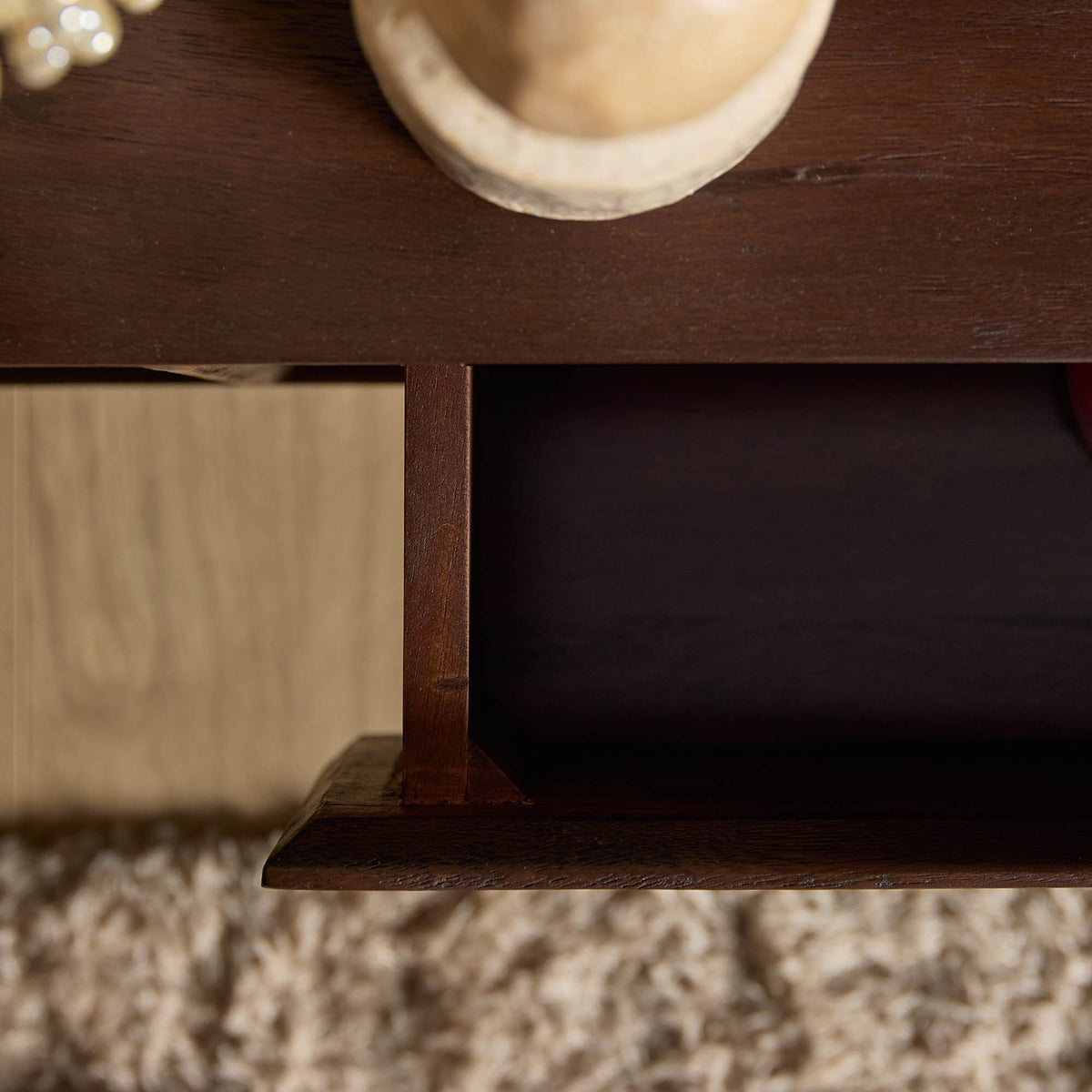 Mueble de TV suspendido Ambiance Madera de Mango Marrón 240cm Starfurn