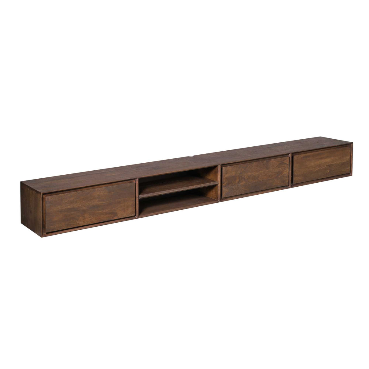 Mueble de TV suspendido Ambiance Madera de Mango Marrón 240cm Starfurn