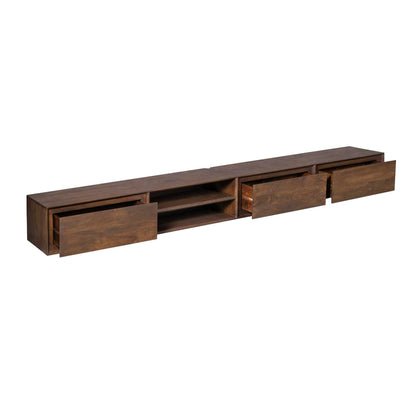 Mueble de TV suspendido Ambiance Madera de Mango Marrón 240cm Starfurn