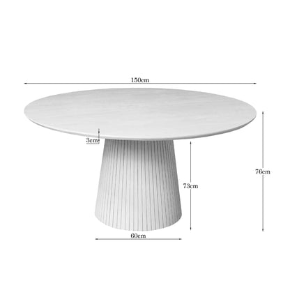 Mesa de comedor Solana Madera de mango Marrón Redonda 150cm Starfurn