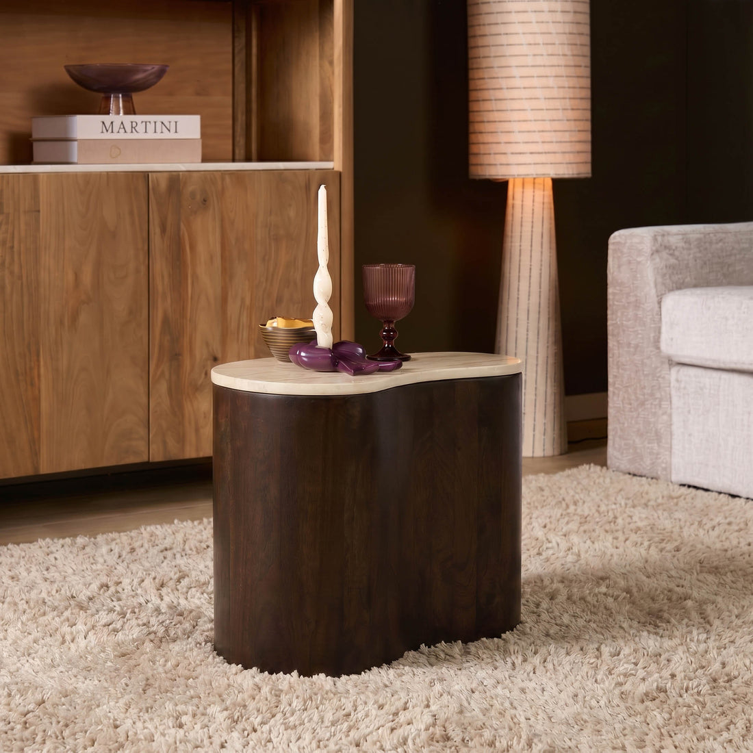 Mesa de centro Lovi Madera de mango Marrón 50cm Starfurn