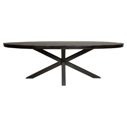 Mesa de comedor Denver Madera de mango Negro Ovalada 240cm Starfurn