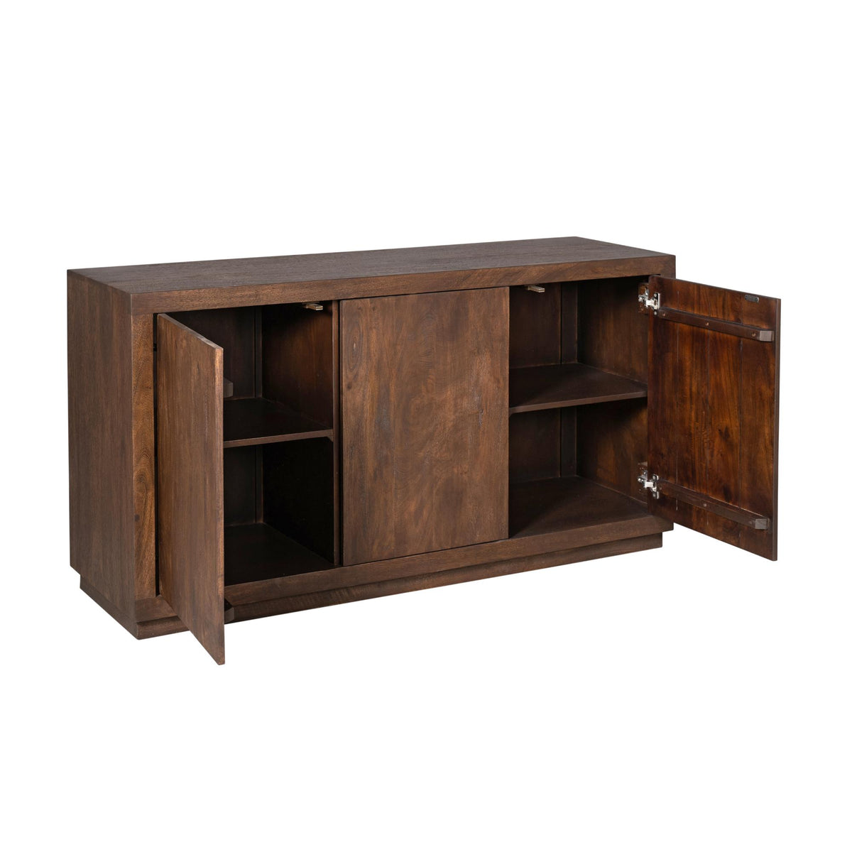 Aparador Bruselas Madera de Mango Marrón 3 Puertas 150cm Starfurn