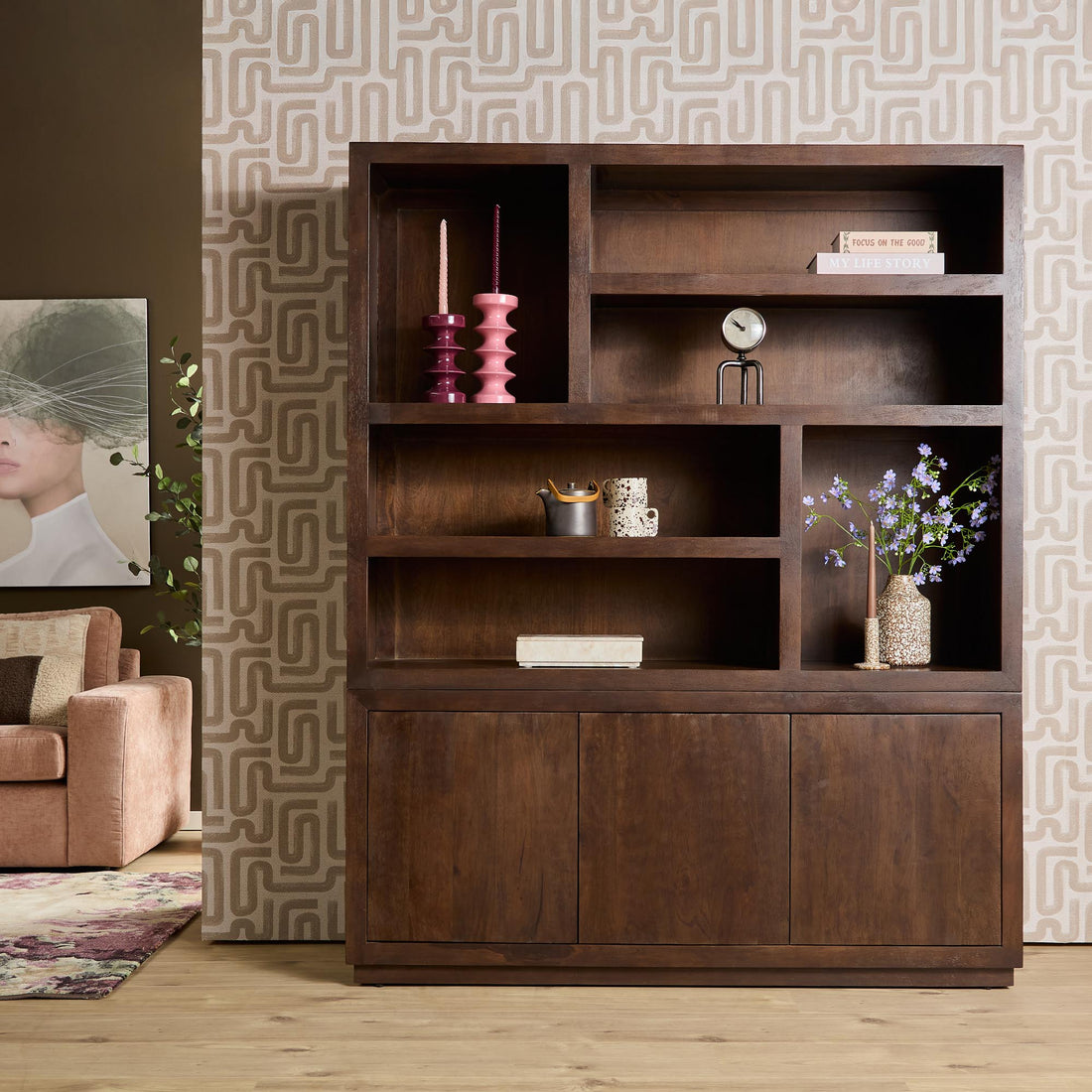 Aparador Bruselas Madera de Mango Marrón 160cm Starfurn