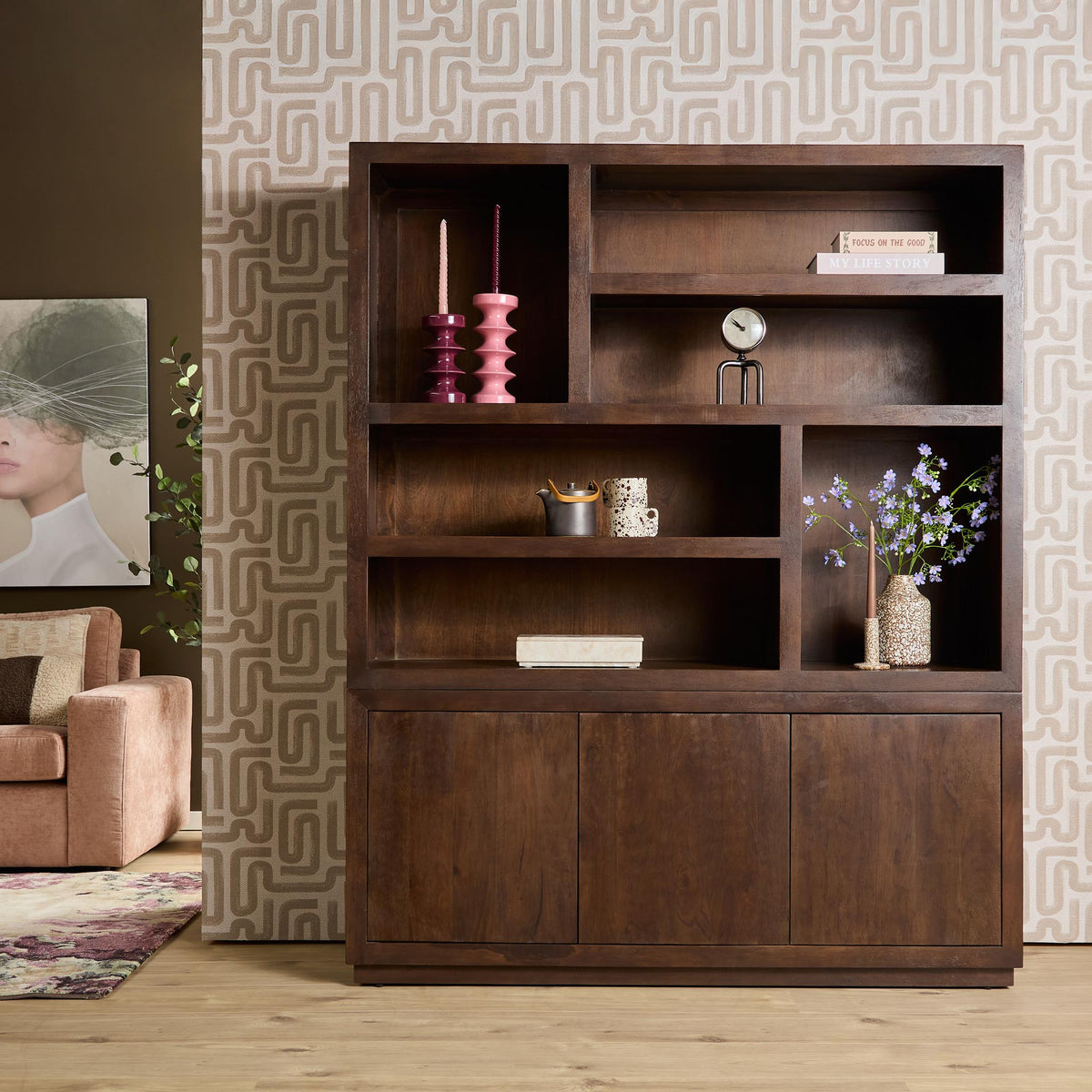 Aparador Bruselas Madera de Mango Marrón 160cm Starfurn