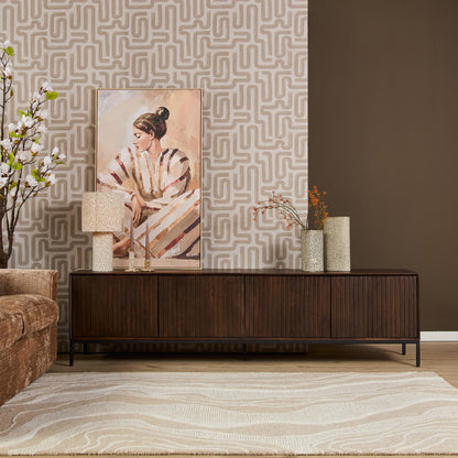 Mueble de TV Madison Madera de Mango Marrón 210cm Starfurn